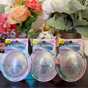 🆕🪷 L.A. COLORS LIMITED EDITION “TROPICAL REEF” 3-PIECE EYESHADOW PALETTE SET.